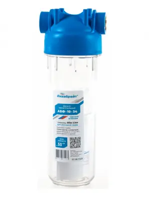 Фильтр магистральный 10" АКВАБРАЙТ(подкл.лат.резьба 3/4" ключ и кроншт.в компл.) АБФ-10-34, , шт в интернет-магазине Патент24.рф