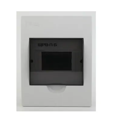 Корпус (щит) ЩРВ-П-6 встр./ дымч. дверца, , шт в интернет-магазине Патент24.рф