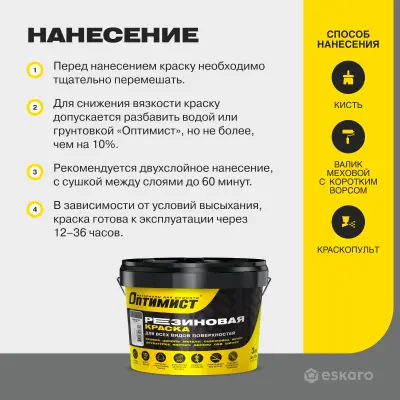 Краска резиновая F310 Оптимист пыльно-серая 3кг, , шт в интернет-магазине Патент24.рф
