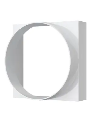Соединитель квадрата 100х100 с круглым воздуховодом пластик D100 10КВ, , шт в интернет-магазине Патент24.рф