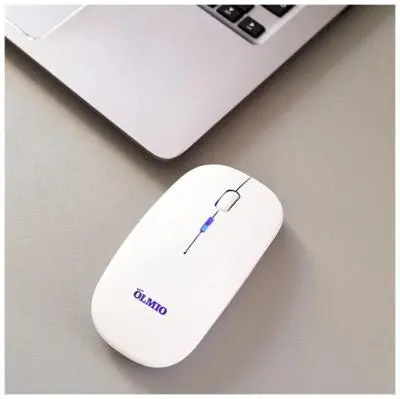 Мышь Olmio WM-21 беспроводная тихая с подсветкой белая 043977 в интернет-магазине Патент24.рф