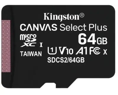 Карта памяти micro SD Kingston 64Gb class10 +адаптер в интернет-магазине Патент24.рф