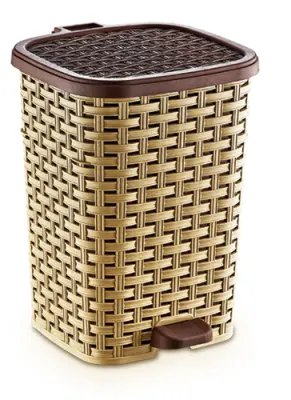 Ведро пл. 6,0л с педалью Плетеная 20х21х27см внутр/ведро 01052, , шт в интернет-магазине Патент24.рф