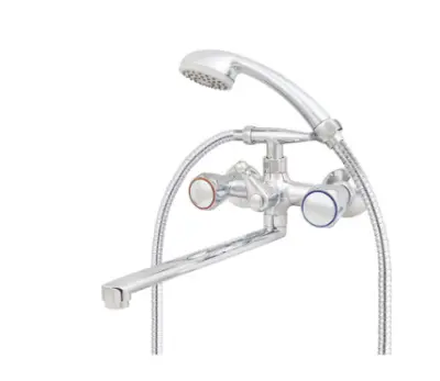 Смеситель Микс Энд Фикс для ванны Петит двуручный излив 350мм 1407-03, , шт в интернет-магазине Патент24.рф