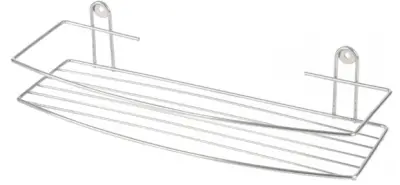 Полка д/ванной настенная Lecco 35х13х7,5см хром.металл, 310850, Рыжий Кот, , шт в интернет-магазине Патент24.рф