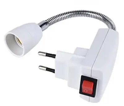 Переходник Ecola вилка-патрон Е14 с выкл. APF4NWEAY, , шт в интернет-магазине Патент24.рф