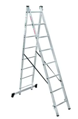 Лестница алюмин. двухсекц. 2х8 ст.,NV 122 Новая высота 1220208, , шт в интернет-магазине Патент24.рф