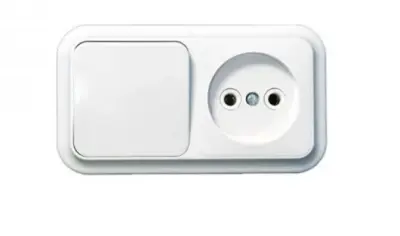 Блок 1ОП (1кл.выкл.+роз.) "Пралеска" В-РЦ-521, , шт в интернет-магазине Патент24.рф