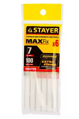 Стержни для клеевого пистолета Stayer прозрачные, 7х100мм, 6шт 2-06817-Т-S06, , шт в интернет-магазине Патент24.рф Стержни для клеевого пистолета Stayer прозрачные, 7х100мм, 6шт 2-06817-Т-S06, , шт в интернет-магазине Патент24.рф