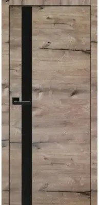 Дверное полотно Роял ПО60 дуб пацифика (черное стекло) , , шт в интернет-магазине Патент24.рф