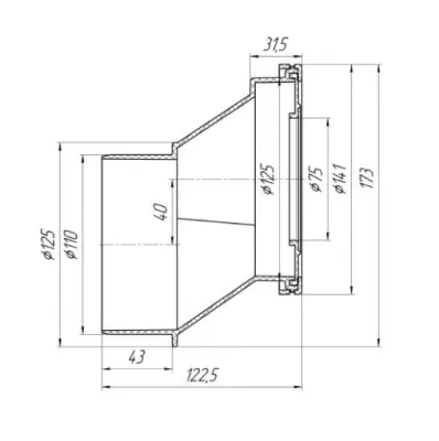 Манжет АНИ для унитаза эксцентричная, жесткая 40мм, W0421, , шт в интернет-магазине Патент24.рф