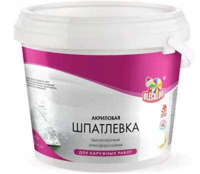Шпаклевка акриловая д/нар. раб. 9кг Олеколор, , шт в интернет-магазине Патент24.рф