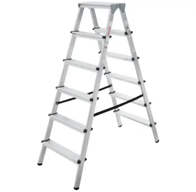 Стремянка алюмин. 2 ступени NV112 2-х сторонняя, , шт в интернет-магазине Патент24.рф