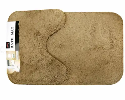 Комплект ковр. д/ван-туал. 50х80, 50х40см "Мохнатый однотонный" ворс 3см, полиэс. антис/осн , , компл в интернет-магазине Патент24.рф