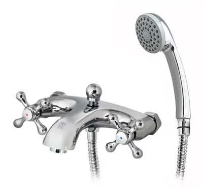 Смеситель Микс Энд Фикс для ванны Соффрон двуручный с аксессуарами 7401, , шт в интернет-магазине Патент24.рф