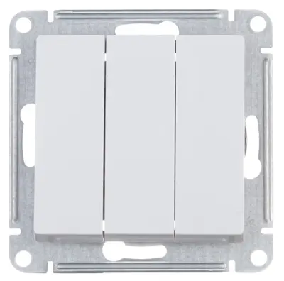 Выключатель ATLASDESIGN 3кл. схема 1+1+1 10АХ мех. белый ATN000131, , шт в интернет-магазине Патент24.рф