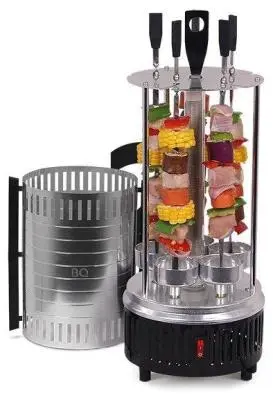 Электрошашлычница BQ BBQ1000 Черный-Стальной в интернет-магазине Патент24.рф