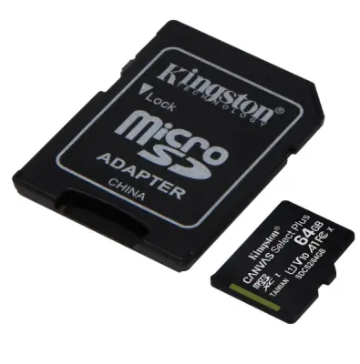 Карта памяти micro SD Kingston 64Gb class10 +адаптер в интернет-магазине Патент24.рф