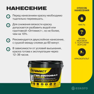 Краска резиновая F310 Оптимист зеленый мох 3кг, , шт в интернет-магазине Патент24.рф