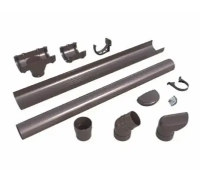 Комплект водосточной системы Технониколь Оптима для ската 6м (труба 1,5м) RAL 7024 графитово-серый, , шт в интернет-магазине Патент24.рф