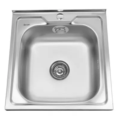 Мойка нерж.накл. SINKLIGHT 500х500 0,6/160 квадрат, вып.3 1/2" глянец, , шт в интернет-магазине Патент24.рф