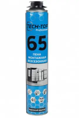 Пена монтажная Tech-Top 65 профи 840мл всесезонная, , шт в интернет-магазине Патент24.рф