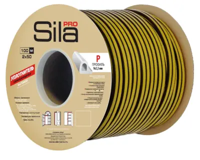 Уплотнитель Sila Home P100 9х5,5мм самокл. , , м в интернет-магазине Патент24.рф