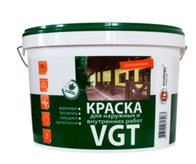 Краска ВГТ ВДАК -1180 д/нар и вн. раб " Белоснежная"1,5кг моющаяся, , шт в интернет-магазине Патент24.рф