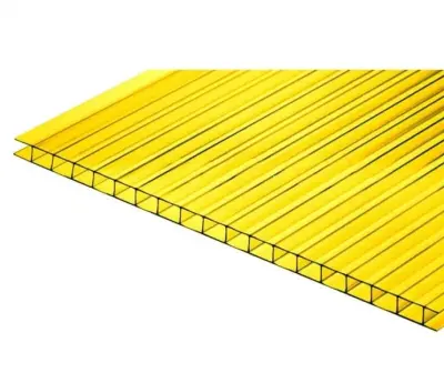 Поликарбонат сотовый 2,1х6х4мм желтый, , л. в интернет-магазине Патент24.рф