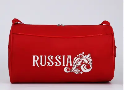 Сумка спорт Russia-хохлома 40х24х21 отд на молнии, н/карман, красный 4439602, , шт в интернет-магазине Патент24.рф