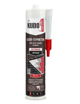 Клей-герметик KUDO HOME битумный для всех видов кровли черный 280мл KSK-612, , шт в интернет-магазине Патент24.рф