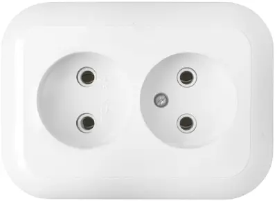 Розетка 2 СП бел. Bylectrica Гармония, пластик РС16-237, , шт в интернет-магазине Патент24.рф