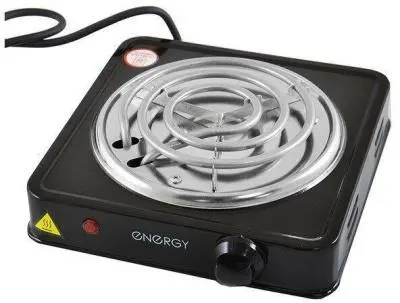 Плитка электрическая ENERGY EN-902B, черная, 1 конф, спираль в интернет-магазине Патент24.рф