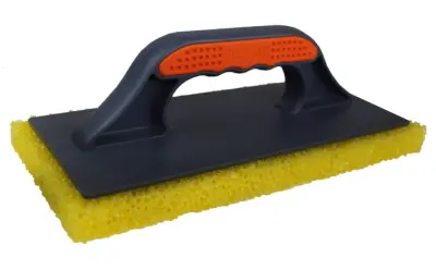 Терка для очищения рельефной плитки от затирки грубый желтый поролон 280х140мм Decor 670-005, , шт в интернет-магазине Патент24.рф