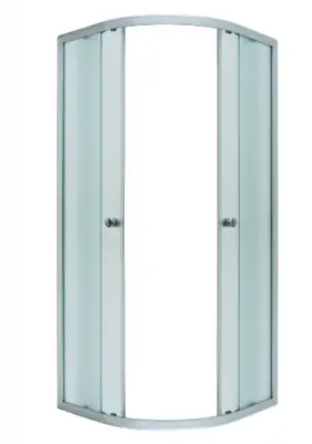 Уголок душевой полукруг BELLA 90х90х185 NW мат.стекло/нашиджи, белый, , шт в интернет-магазине Патент24.рф