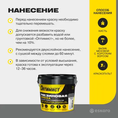 Краска резиновая F310 Оптимист пыльно-серая 1кг, , шт в интернет-магазине Патент24.рф