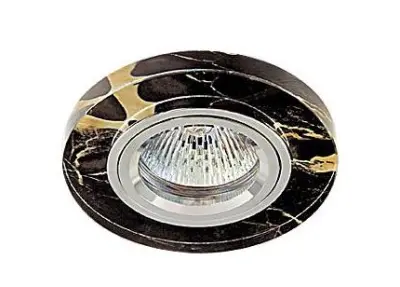 Светильник Акцент Crystal 760 алюм/черн. встр. круг. с черн.стеклом, , шт в интернет-магазине Патент24.рф