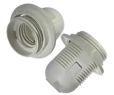 Патрон (белый) резьбовой с 1-м кольцом Е27-ППК, , шт в интернет-магазине Патент24.рф