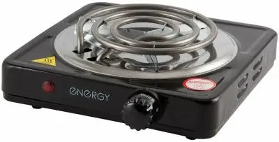 Плитка электрическая ENERGY EN-902B, черная, 1 конф, спираль в интернет-магазине Патент24.рф