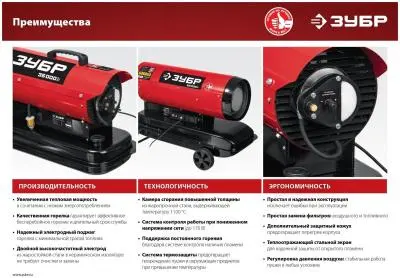 Пушка дизельная пушка дизельная зубр 25квт прямой нагрев дп-к8-25 в интернет-магазине Патент24.рф