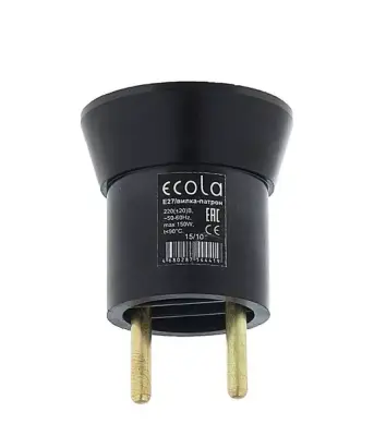 Переходник Ecola вилка-патрон Е27 APU27BEAY, , шт в интернет-магазине Патент24.рф