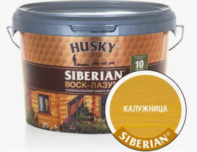 Антисептик деревозащитный состав ЭКО-Лазурь полуматовая калужница (сосна) Husky Siberian 0,9л, , шт в интернет-магазине Патент24.рф