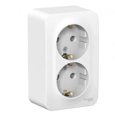 Розетка BLANCA наруж., двойная, с заз., б/шторок, изол.пл. 16А, 250В, белый BLNRA010211, , шт в интернет-магазине Патент24.рф