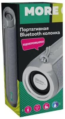 Беспроводная колонка More Choice BS22 Grey Bluetooth 5.1 2*5W 1800mAh в интернет-магазине Патент24.рф