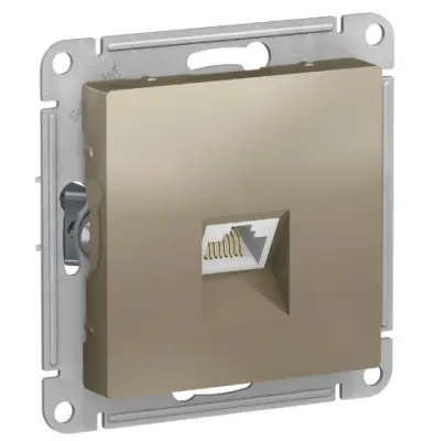 Розетка ATLASDESIGN компьютерная RJ45 механизм шампань ATN000583, , шт в интернет-магазине Патент24.рф