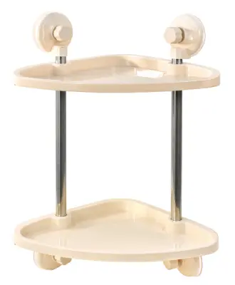 Полка пл. уголовая ПУДРА 2яр 27х27см на присосках 7778/2930, , шт в интернет-магазине Патент24.рф