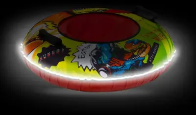 Санки надувные Ватрушка 93см ПВХ/Oxford, принт "VOYAGE", с LED подсветкой , , компл в интернет-магазине Патент24.рф