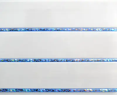 Панель ПВХ 3000х240х7 3 полосы, Элегия голубая, , шт в интернет-магазине Патент24.рф