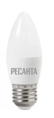 Лампа светод. LL-R-C37-6W-230-4K-E27 свеча РЕСАНТА, , шт в интернет-магазине Патент24.рф