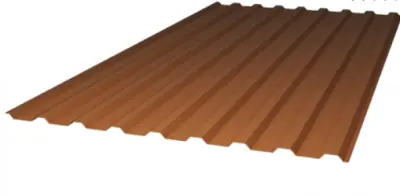 Поликарбонат профилированный МП-20 1,15х2,0х0,8мм бронза, , л. в интернет-магазине Патент24.рф